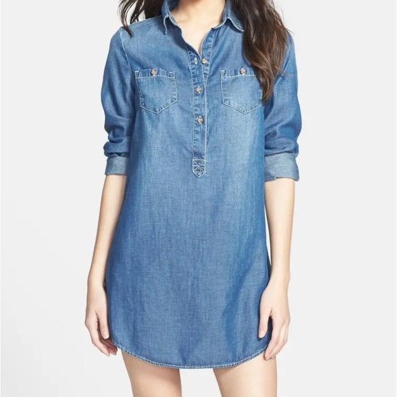 Lucky Brand Dresses & Skirts - ☘️Lucky Brand Popover Chambray Long Sleeve Dress